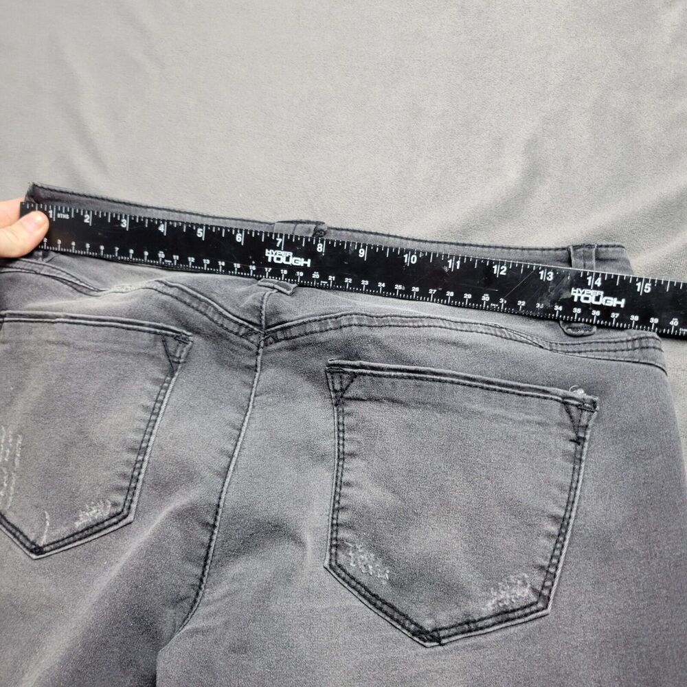 Democracy Womens Freedom Ankle Skimmer Jeans Size 4 Gray With Decorative Stud De - Picture 6 of 13